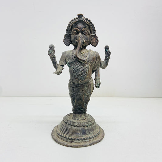 Antique Standing Bronze Ganesha