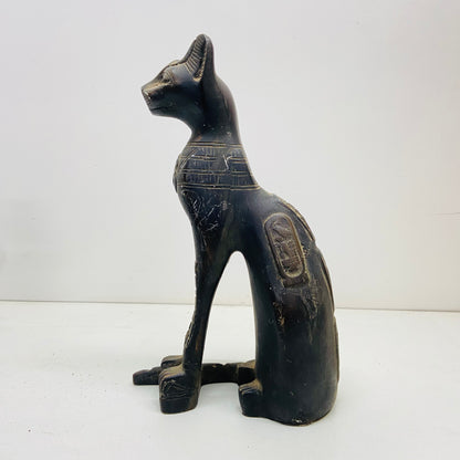 Vintage wooden Egyptian goddess Bastet cat