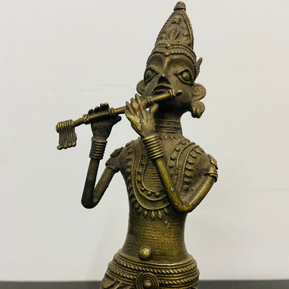 Handmaded Tribal art ( Dokhra art ) shri krishna, krishna statue, krishna idol, brass krishna idol