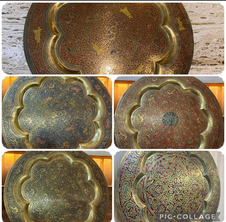 Handmade Meenakari Brass Wall Decorative Plates 10" inches