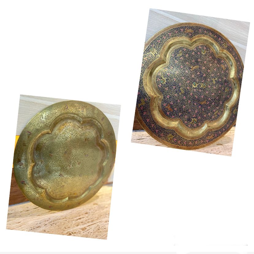 Handmade Meenakari Brass Wall Decorative Plates 12" inches