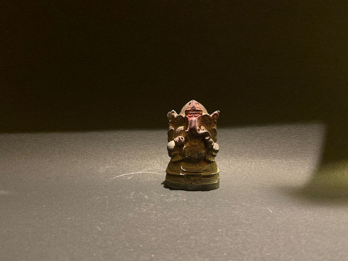 Vintage Black Stone Small Size Stone Ganesh Ji, Hindu God, Stone Sculpture - KhatiJi