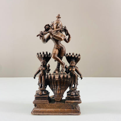 Kalinga Narthana Krishna made of copper