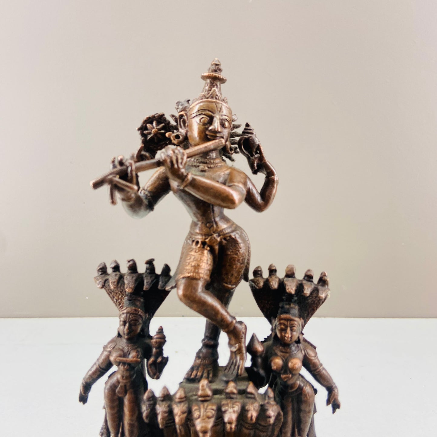Kalinga Narthana Krishna made of copper
