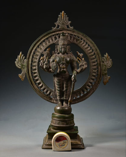 Very Fine Brass Standing Vishnu Hindu God