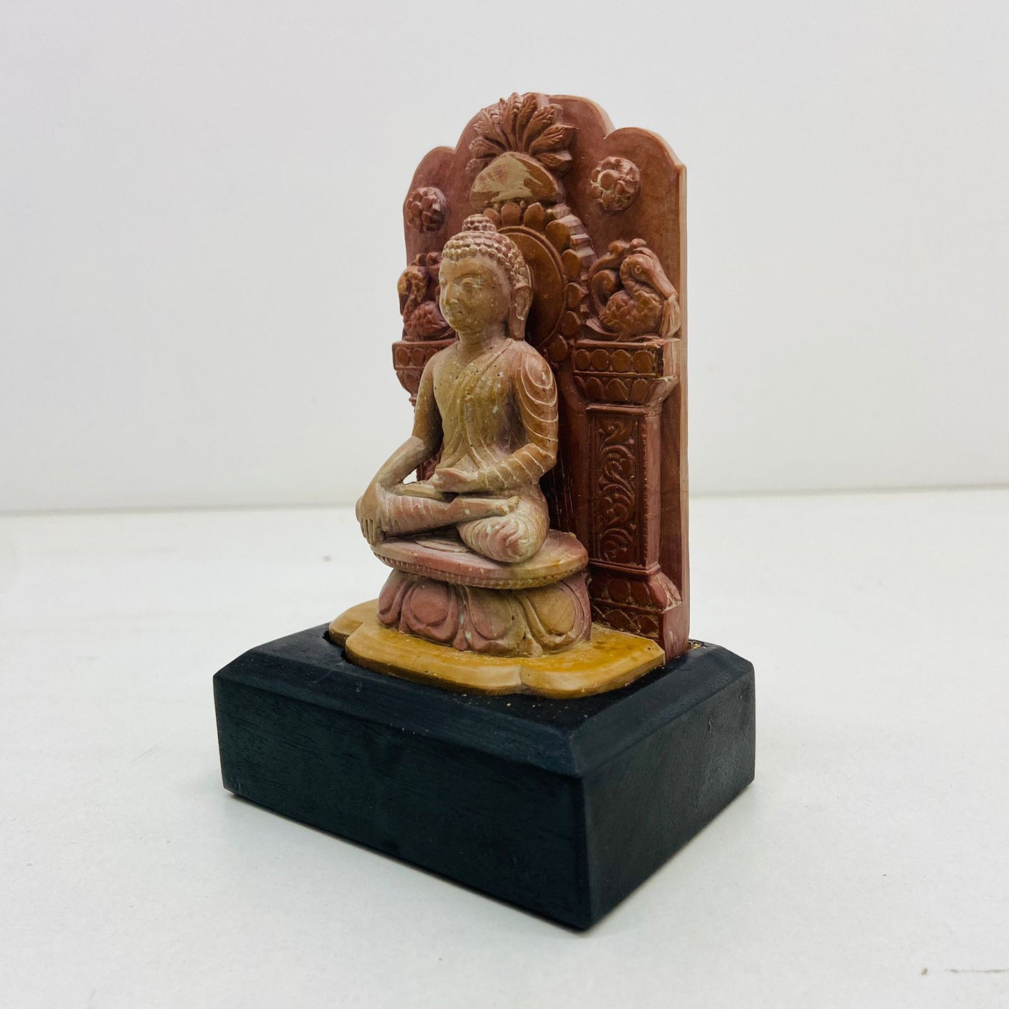 Handcarved Stone Seated Buddha