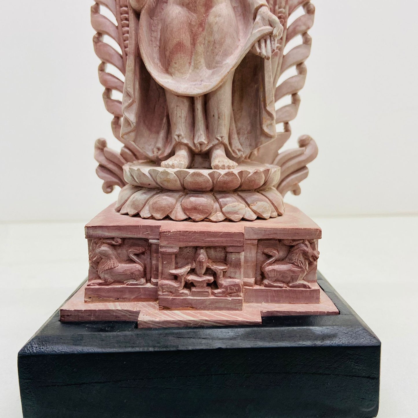 Handcarved standing stone buddha svulpture