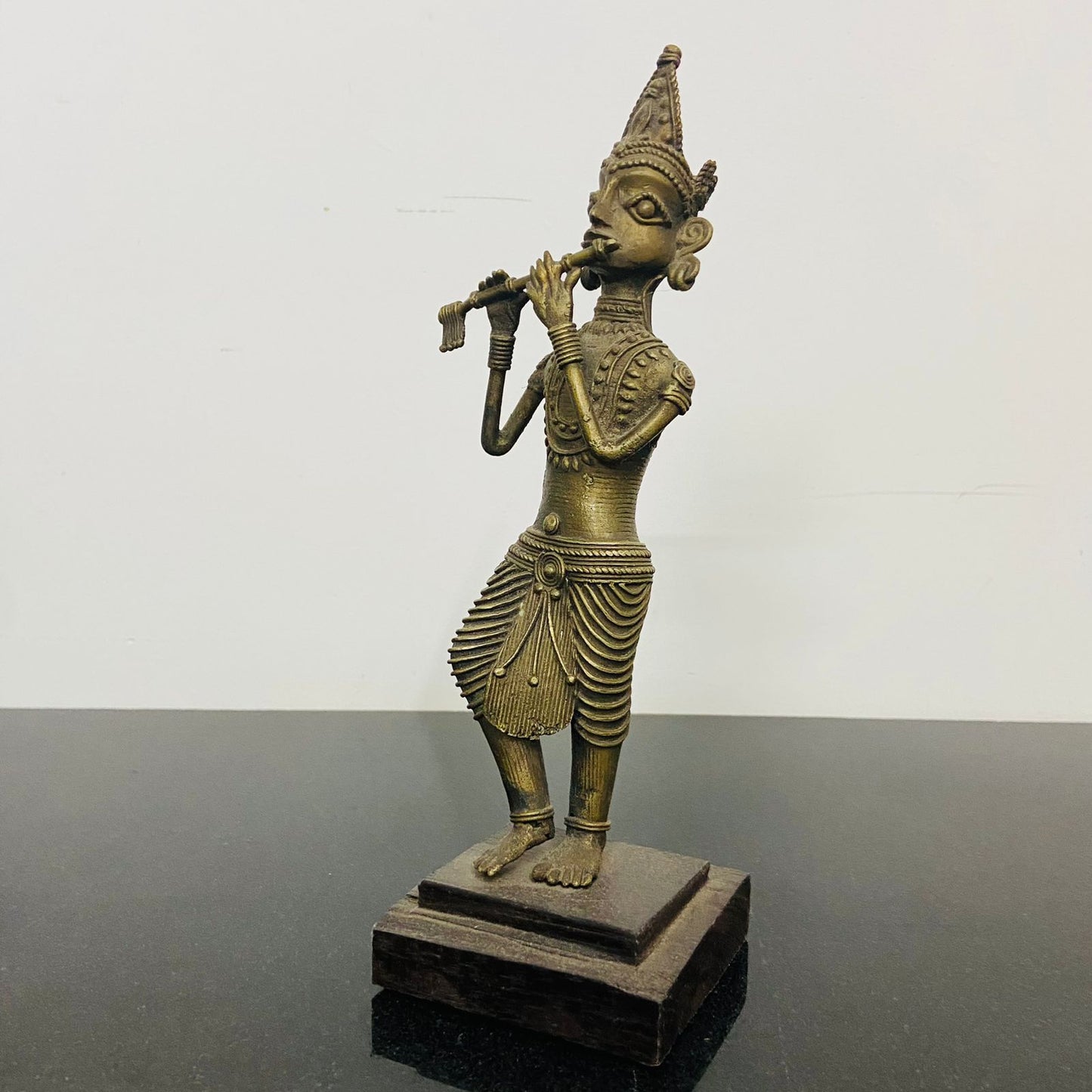 Handmaded Tribal art ( Dokhra art ) shri krishna, krishna statue, krishna idol, brass krishna idol