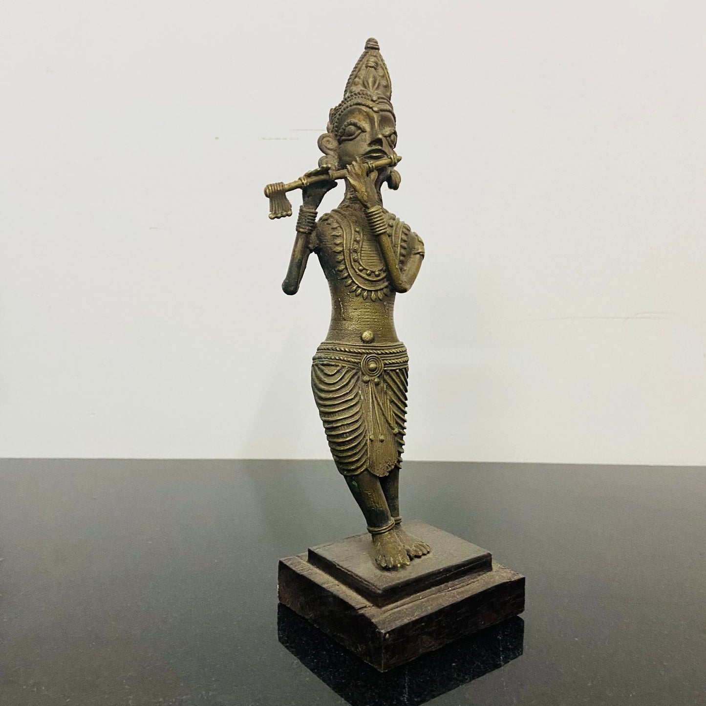 Handmaded Tribal art ( Dokhra art ) shri krishna, krishna statue, krishna idol, brass krishna idol
