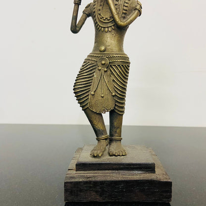Handmaded Tribal art ( Dokhra art ) shri krishna, krishna statue, krishna idol, brass krishna idol