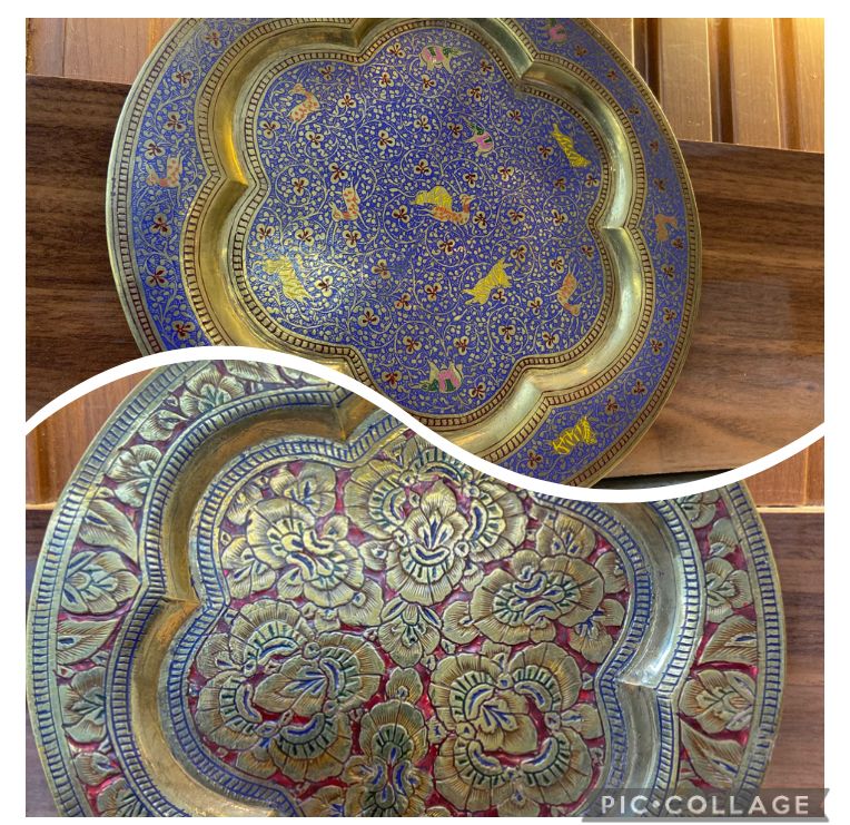 Handmade Meenakari Brass Wall Decorative Plates 8" inches