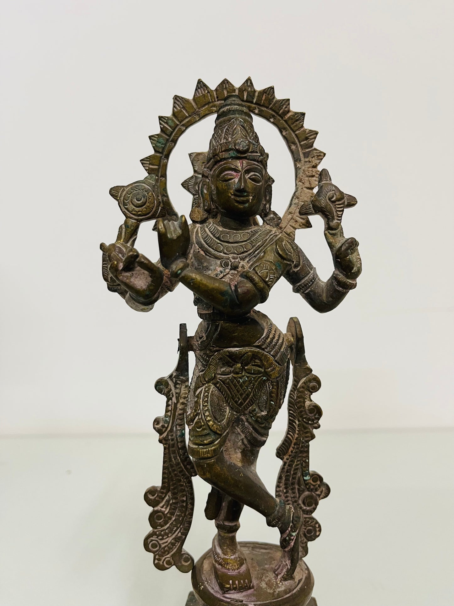 Aged Brass Krishna Standing