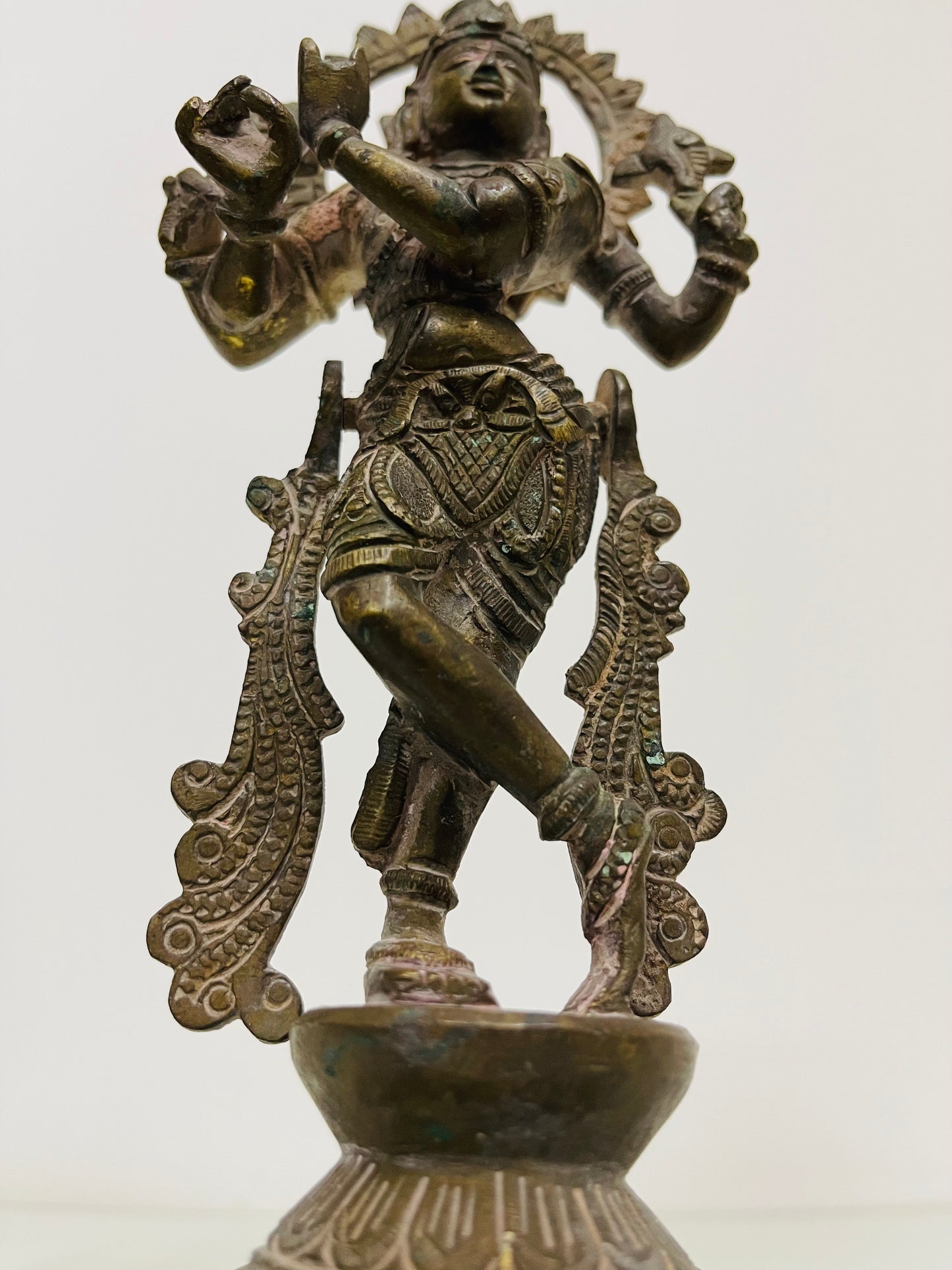 Aged Brass Krishna Standing