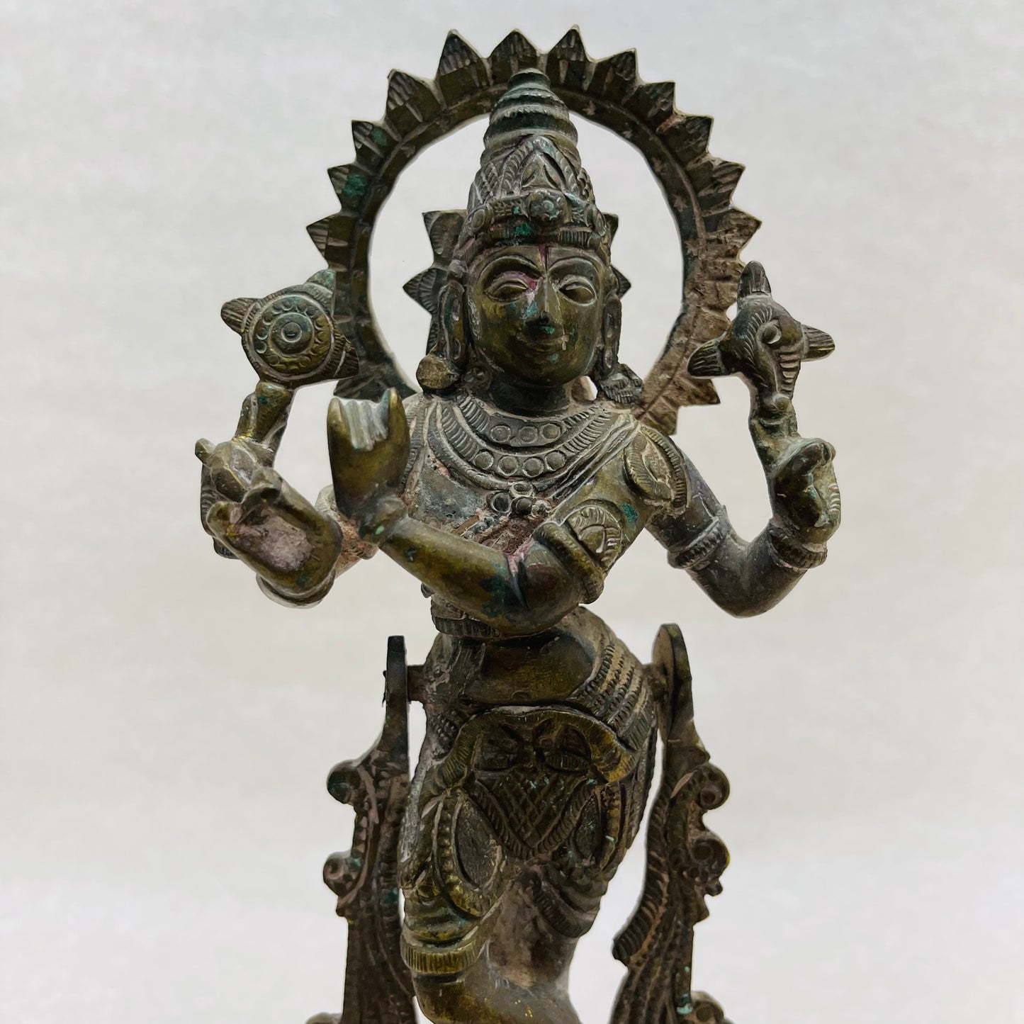 Aged Brass Krishna Standing