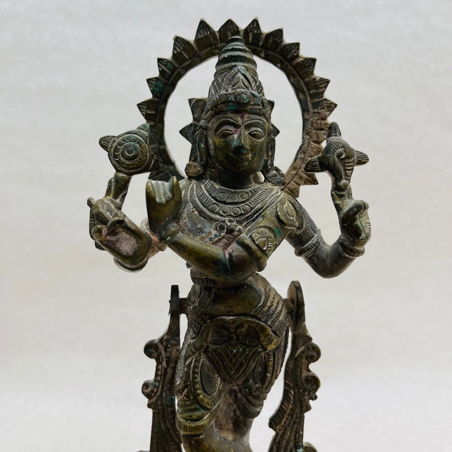Aged Brass Krishna Standing