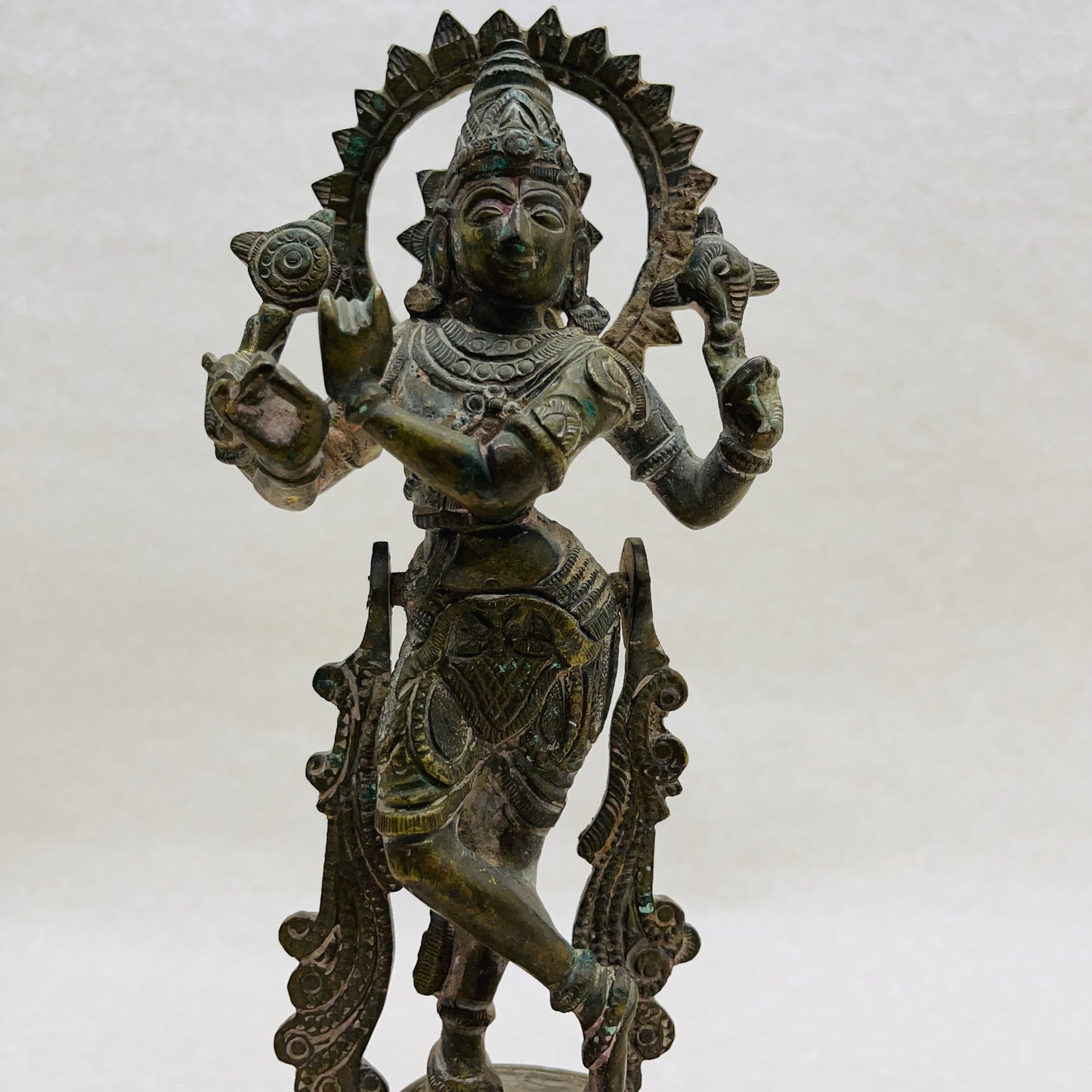 Aged Brass Krishna Standing