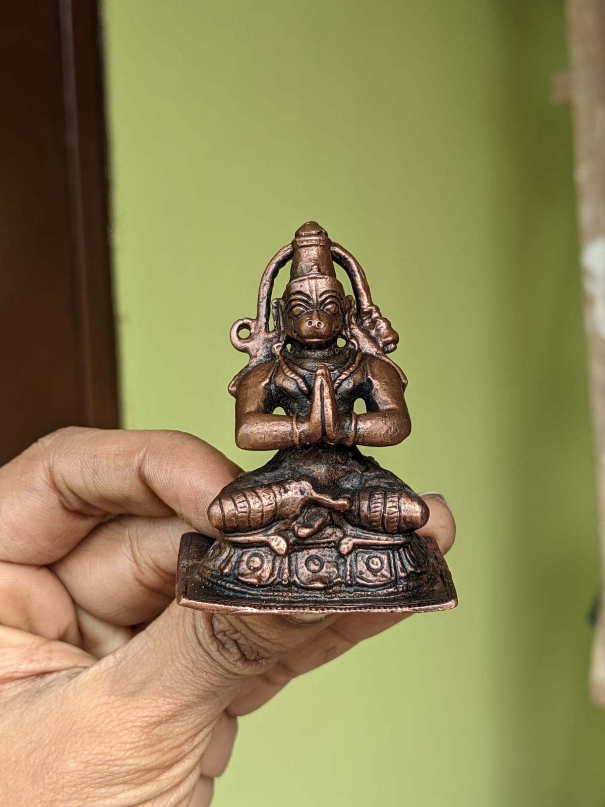 Small Size HanumanJi and Garuda pair Hand Casted in Copper