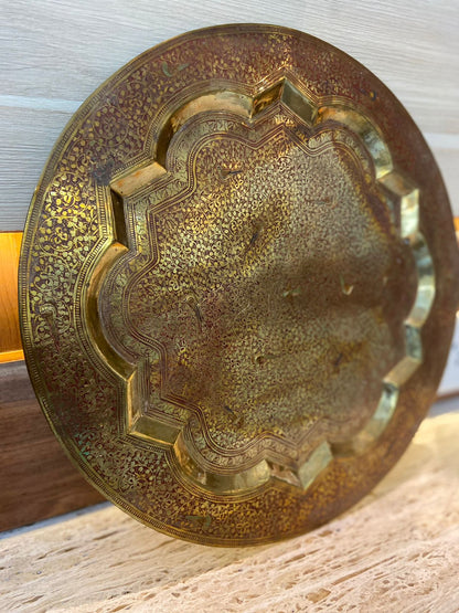 Meenakari Brass Plates 14" inches | Home Decor | Unique Art - KhatiJi