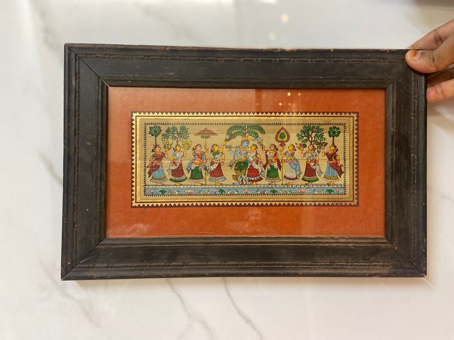 Vintage Krishna leela, RaasLeela, Home decor, Wall decor, Wall hanging painitng, Decorative, Gift to newly wed couple - KhatiJi