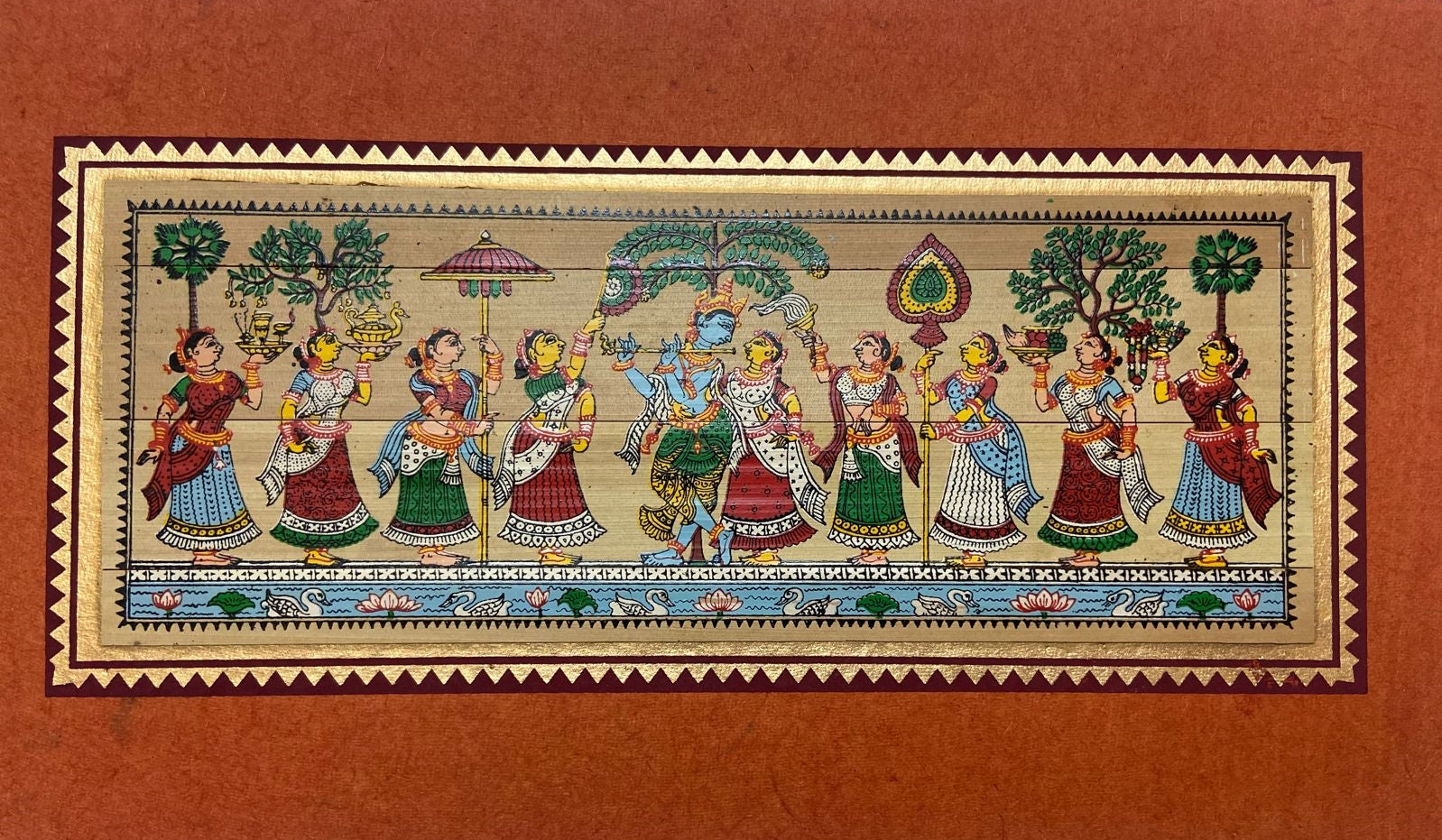 Vintage Krishna leela, RaasLeela, Home decor, Wall decor, Wall hanging painitng, Decorative, Gift to newly wed couple - KhatiJi