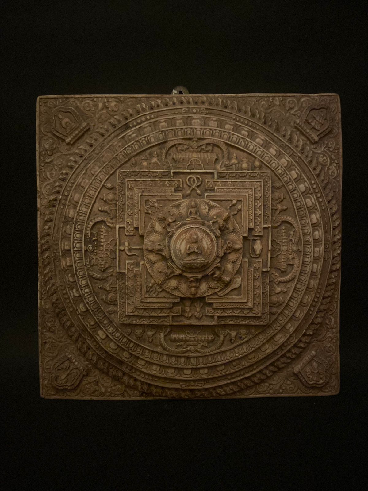 Rare Stone Carved Vintage Buddha Plate Wall Hanging - KhatiJi