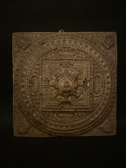 Rare Stone Carved Vintage Buddha Plate Wall Hanging - KhatiJi