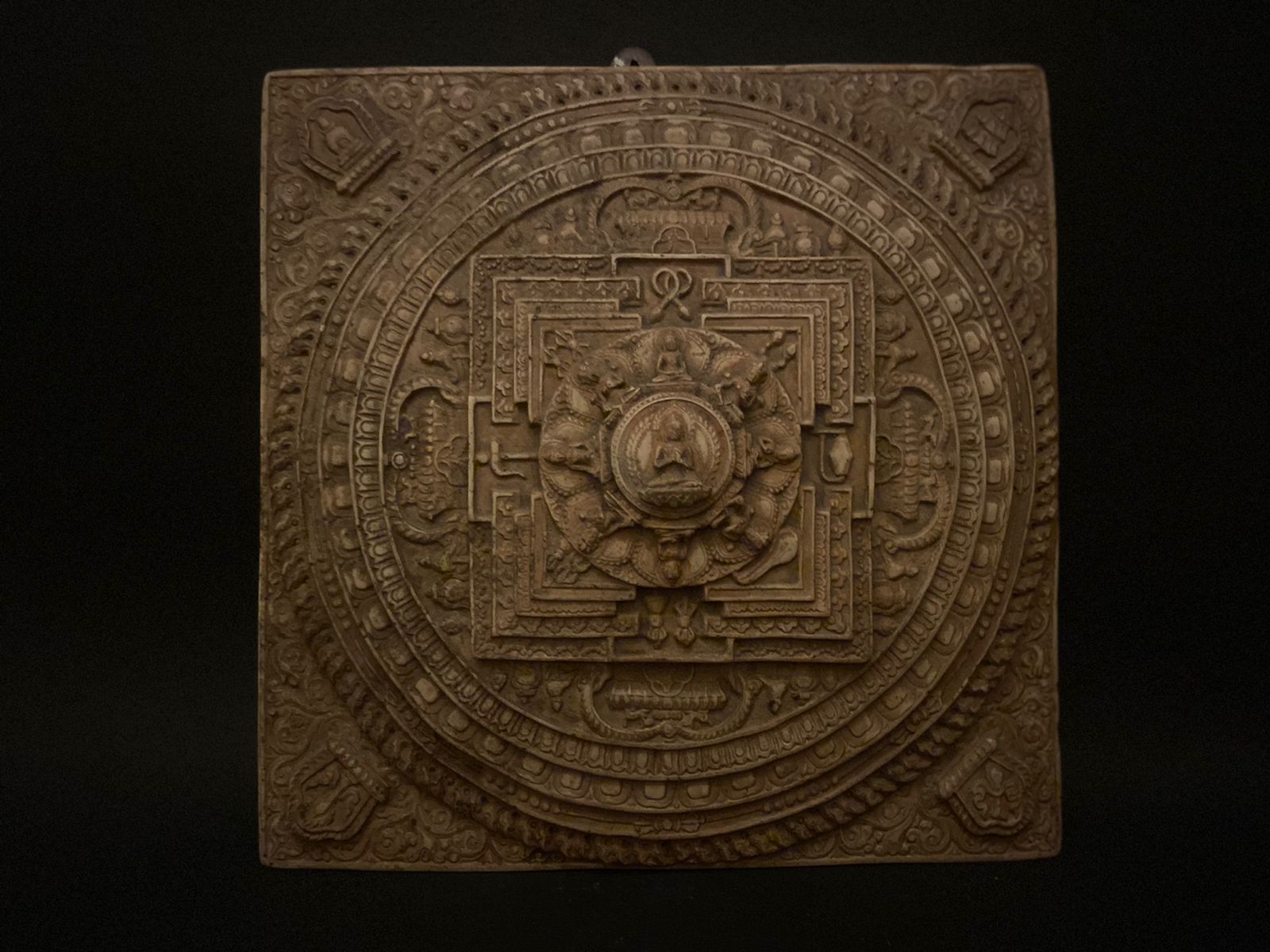 Rare Stone Carved Vintage Buddha Plate Wall Hanging - KhatiJi