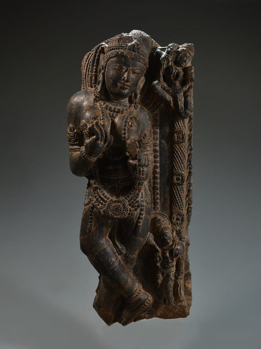 Stone Sarasundari, vintage statue, unique sculpture, stone sculpture, antique stone sculpture - KhatiJi