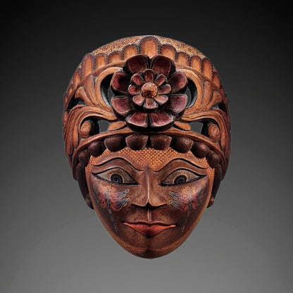 Indonesia Batik Mask Sculpture, Batik Pattern, Indonesia Batik, Indonesia Pride, Wooden Mask, Wall Decor, Home Decor - KhatiJi