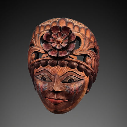 Indonesia Batik Mask Sculpture, Batik Pattern, Indonesia Batik, Indonesia Pride, Wooden Mask, Wall Decor, Home Decor - KhatiJi