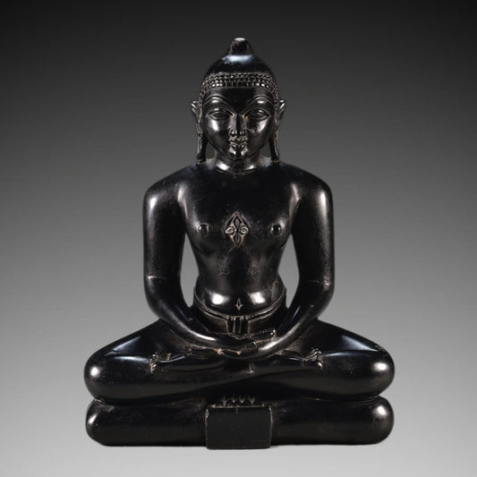 Seated Stone Rare Jain  Mahaveer statue, Mahaveer Statue, Stone Mahaveer