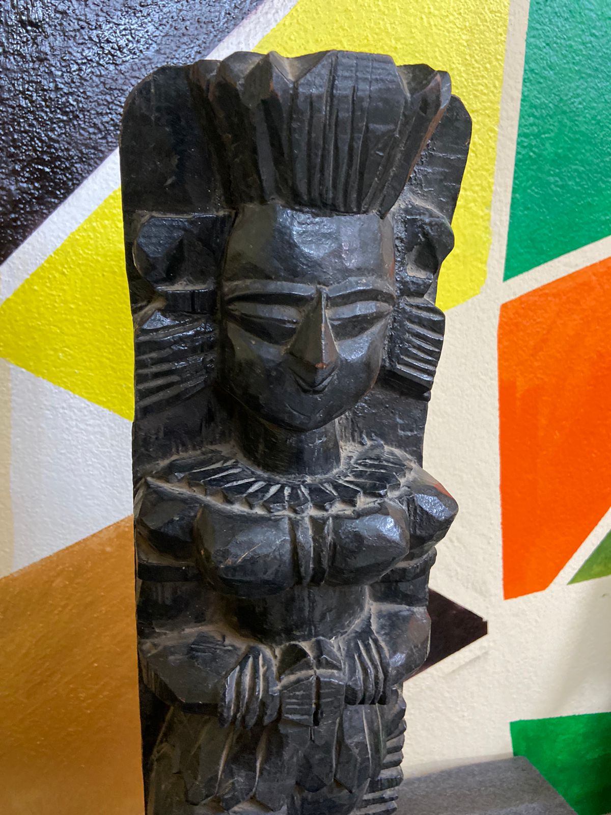 African Style hand carved wooden Sculpture
