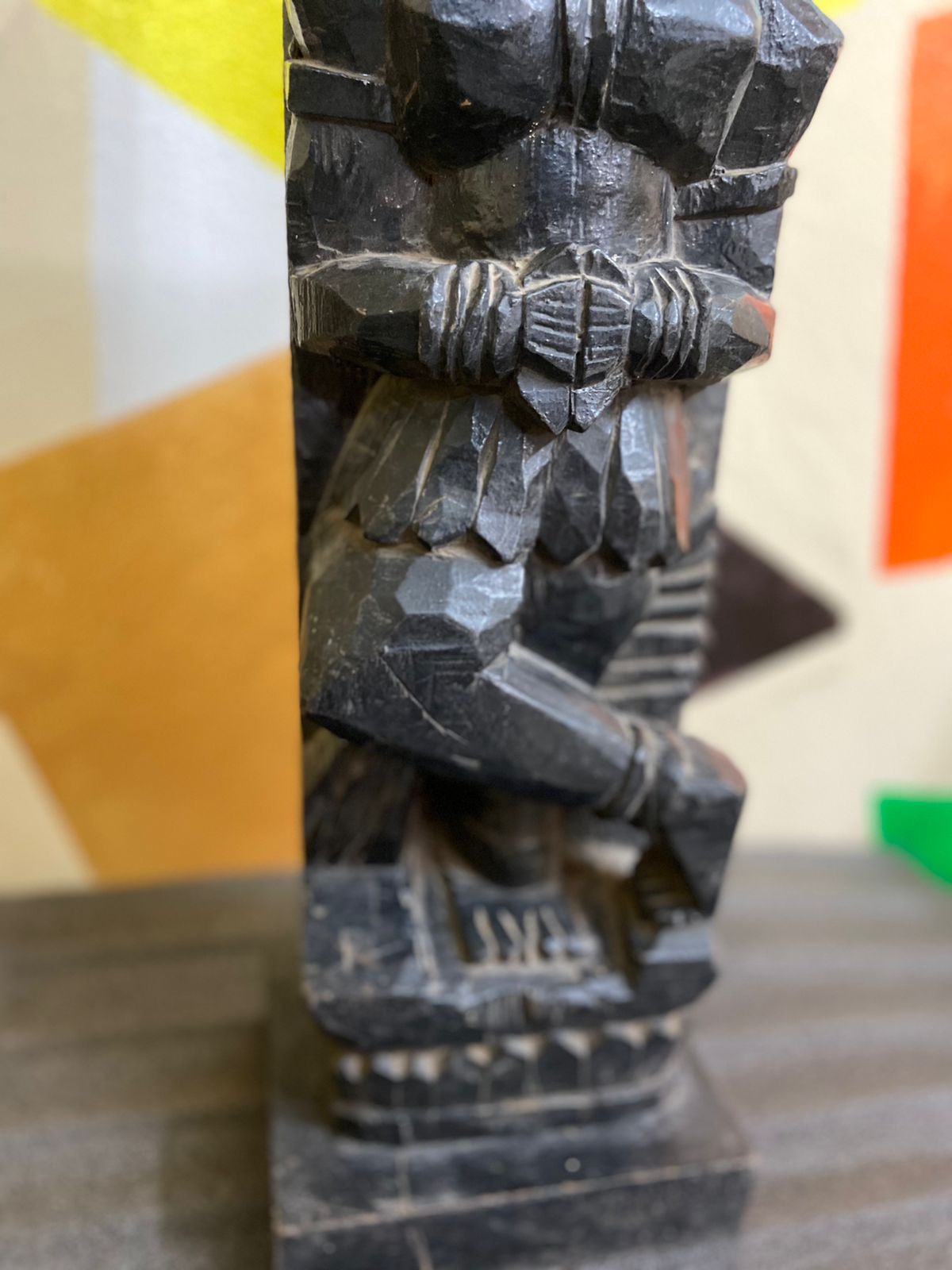 African Style hand carved wooden Sculpture