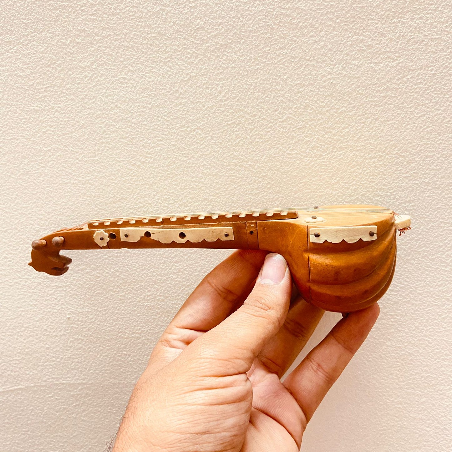 wooden miniature veena or Sitaar