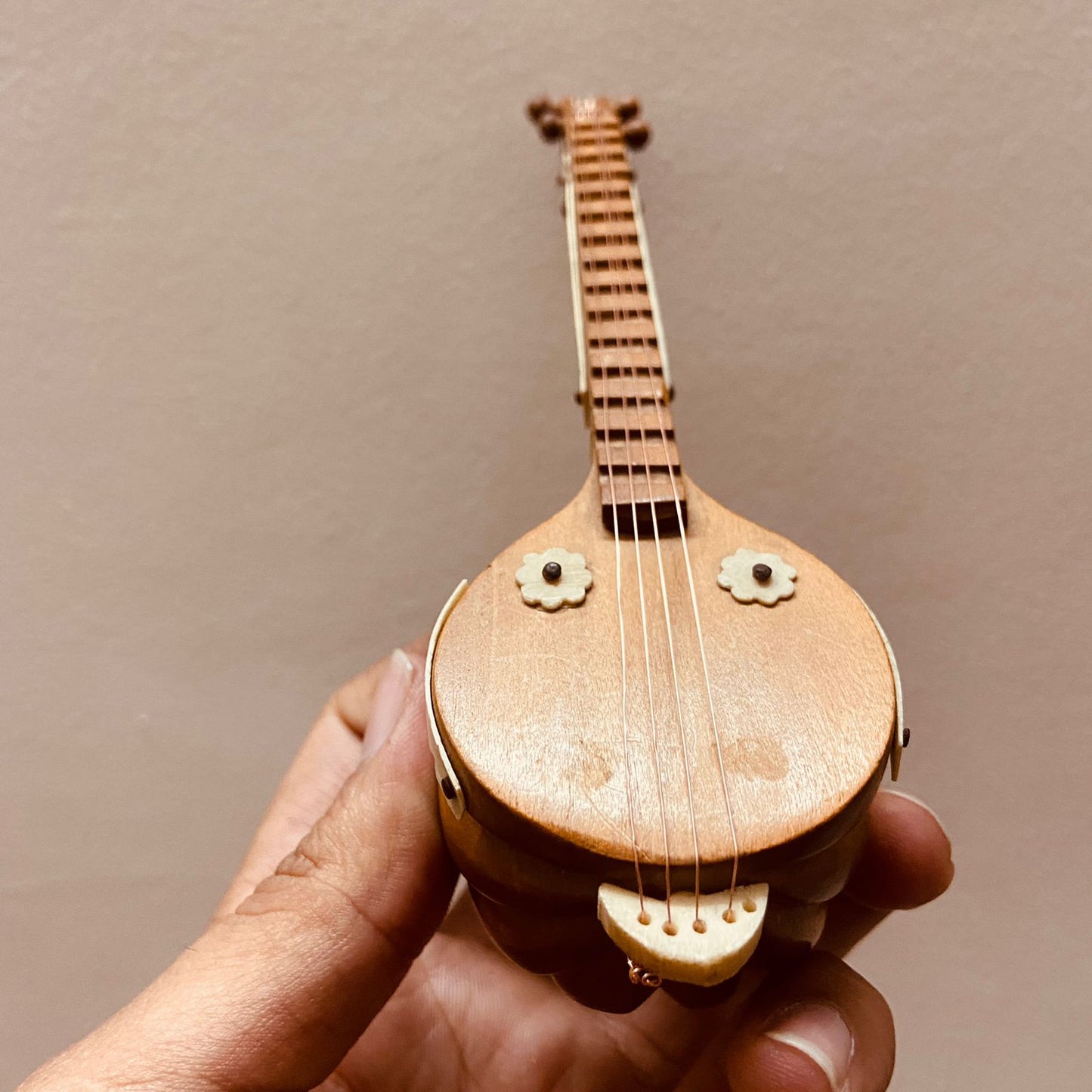 wooden miniature veena or Sitaar