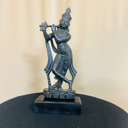 Krishna Black Stone, Krishna statue, Krishna Idol, krishna idol statue in living room, lord krishna