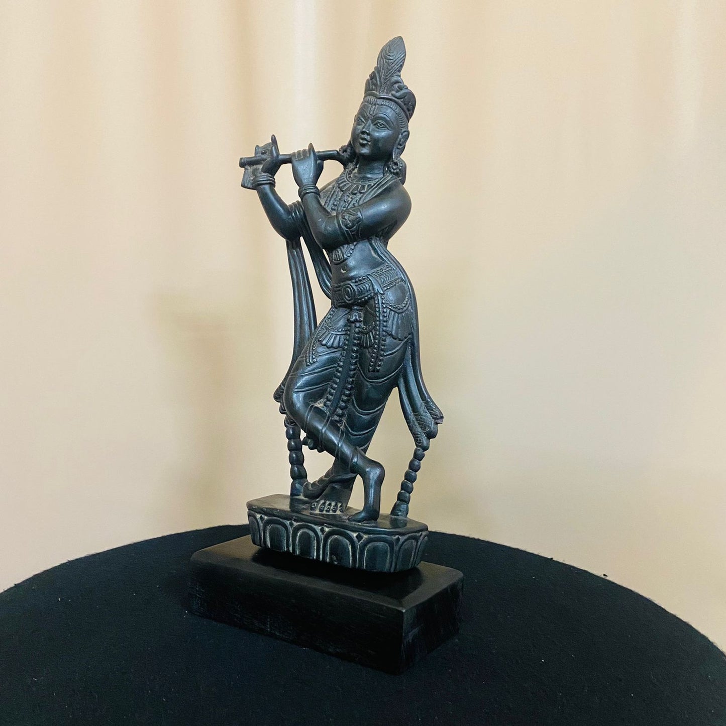 Krishna Black Stone, Krishna statue, Krishna Idol, krishna idol statue in living room, lord krishna