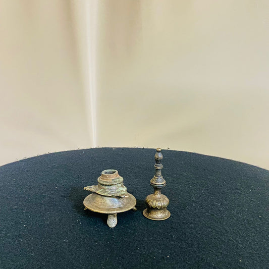 Rare Collective Pagoda shaped Ink pot or Ink Well