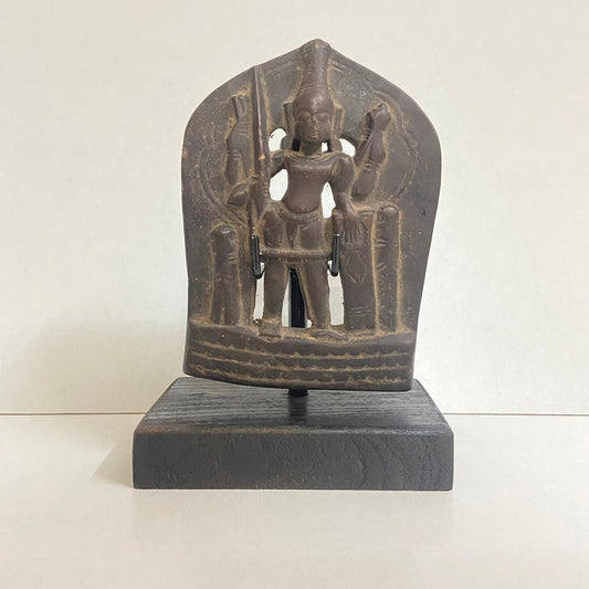 Vintage Hindu Goddess Mariamman Stone Statue