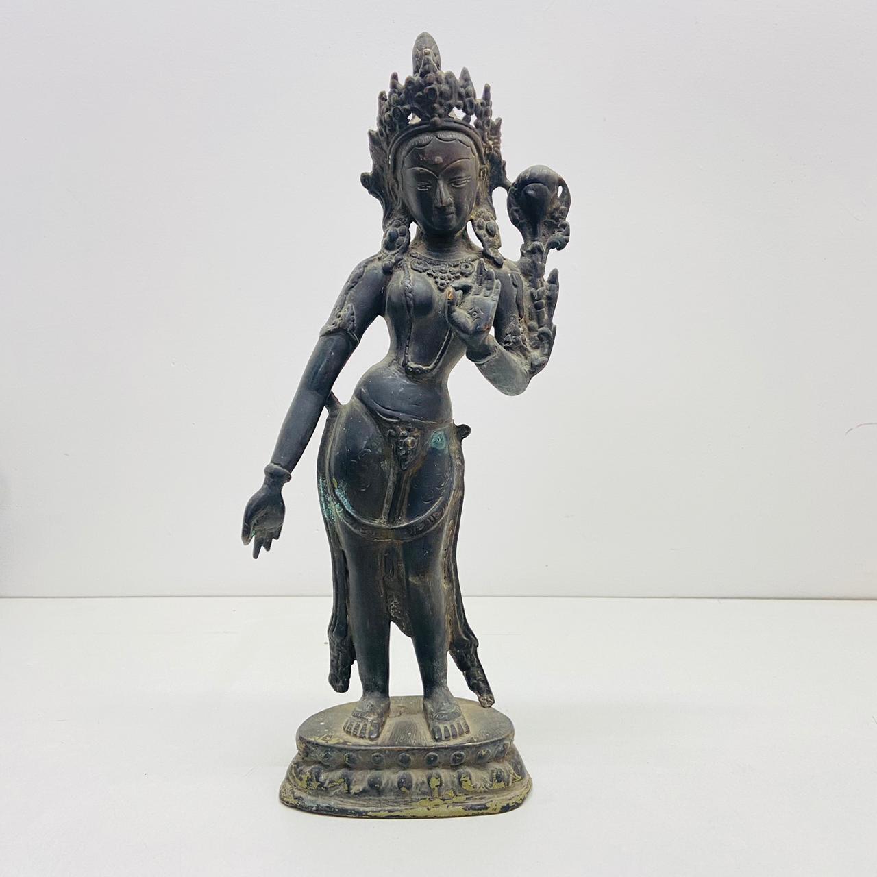 Standing Bronze Devi Tara sculpture