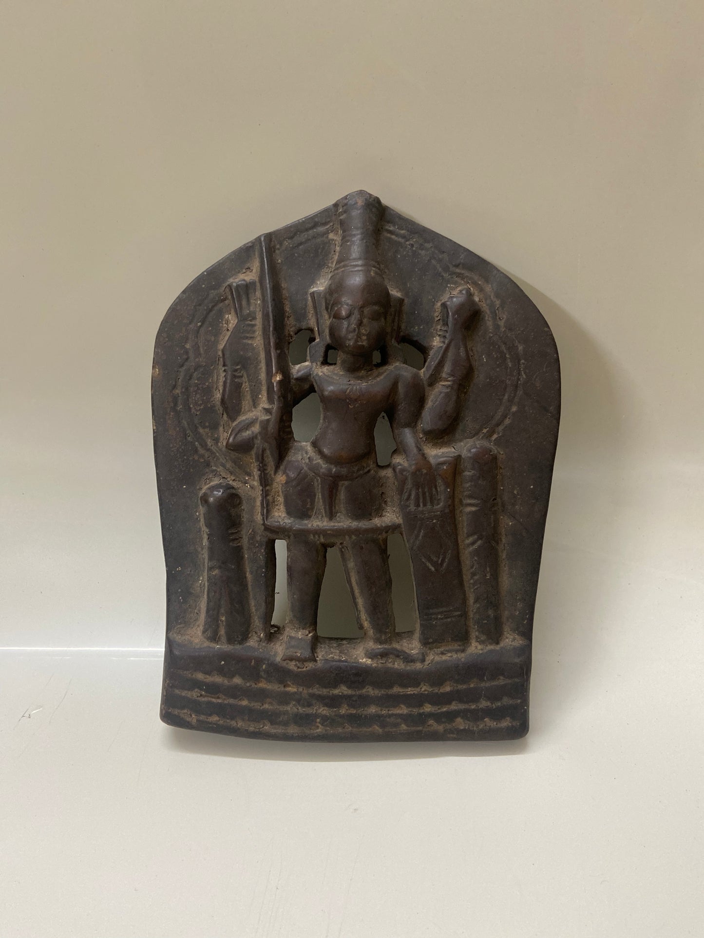 Vintage Hindu Goddess Mariamman Stone Statue
