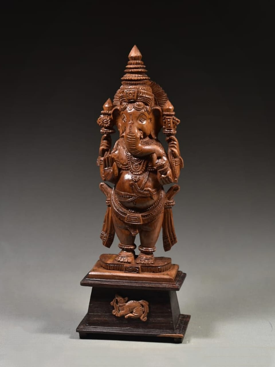 Beautiful Wooden Ganesha standing statue - KhatiJi