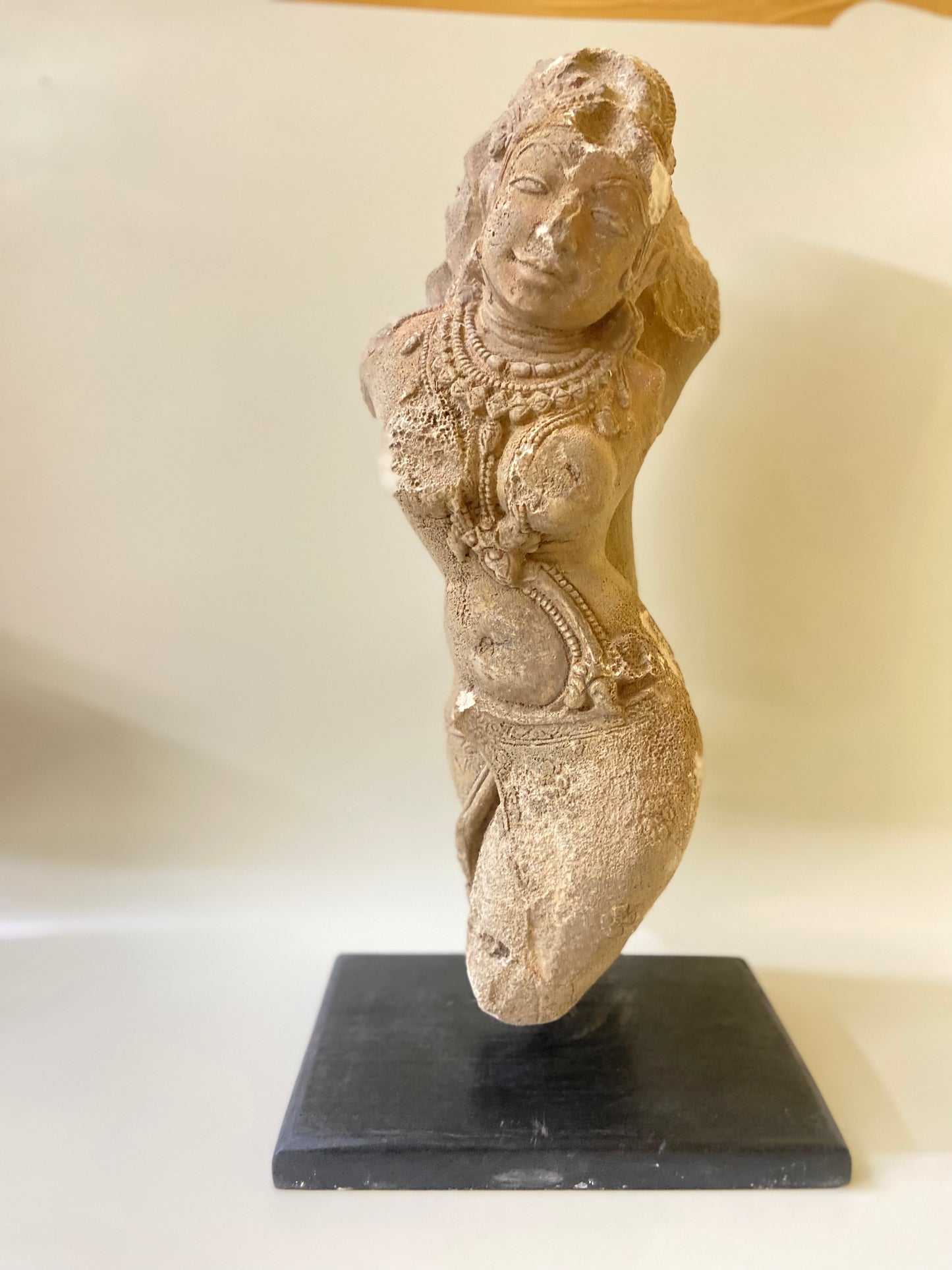 Apsara sculpture, Standing apsara with pedestal to glow the beauty of your collection, sculpture