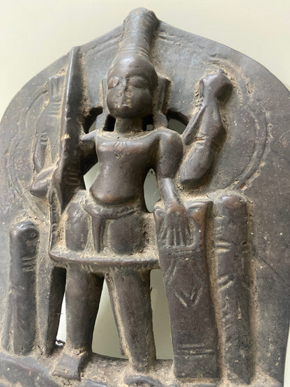 Vintage Hindu Goddess Mariamman Stone Statue